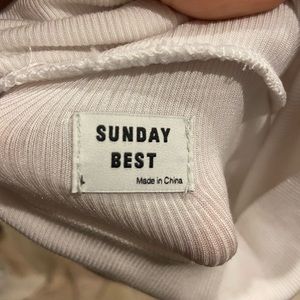 Aritzia Sunday best white loose turtleneck